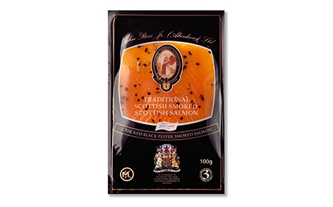 100g Traditional Smoked Salmon with Cracked Black Pepper